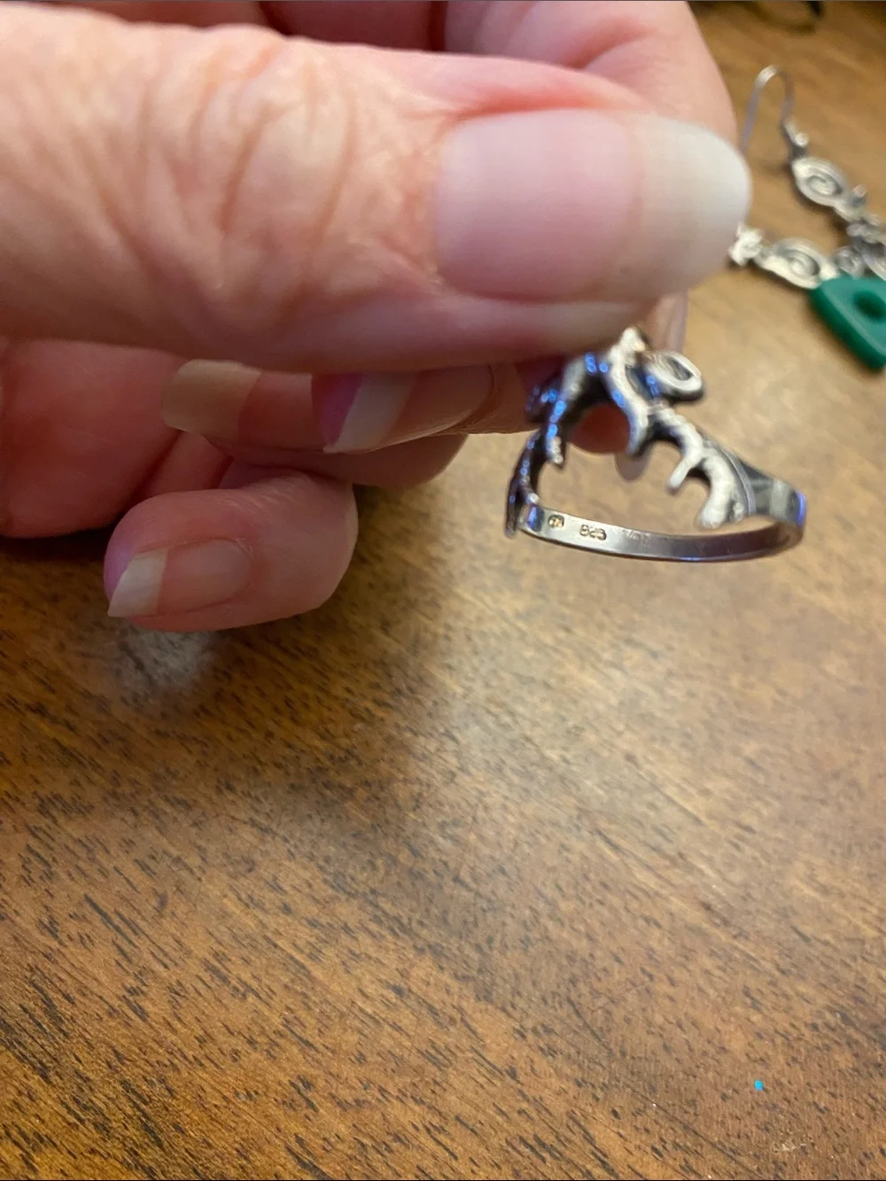 Sterling Silver Stag Head Ring